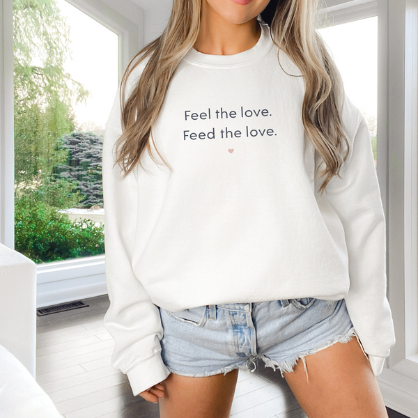 Helpen Pets Feel The Love Feed The Love Sweatshirt