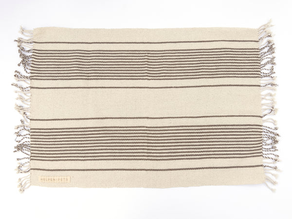 Stone Striped Artisan-Made Rug, Large