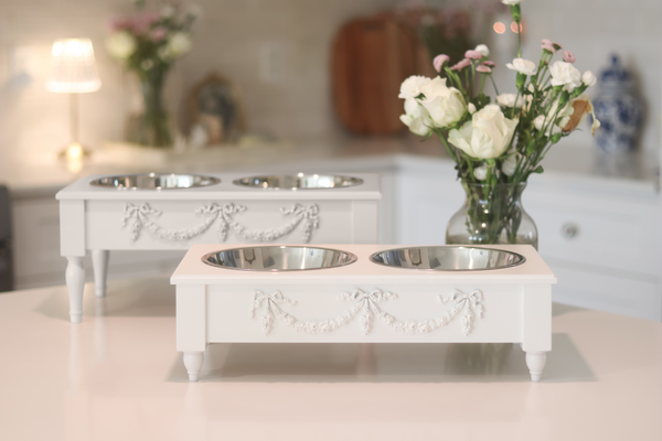 Rose Swag Forever Elevated Pet Feeder