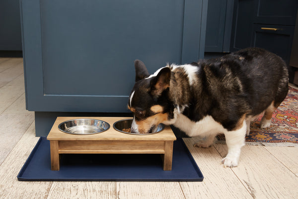 Midnight Navy Silicone Pet Food Mat