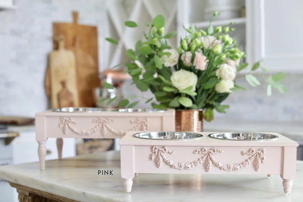 Rose Swag Forever Elevated Pet Feeder